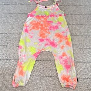 Pixie Lane Colorful Tie-Dye Jumpsuit girls size 2-3
